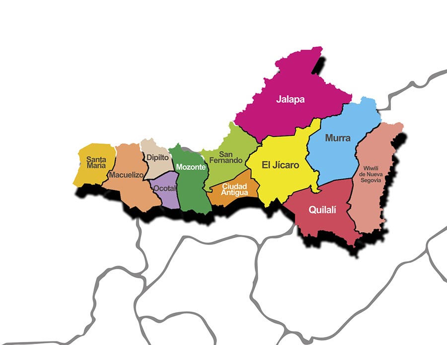 Mapa de Nueva Segovia